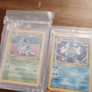 Nidoking and Poliwrath Pokémon Cards